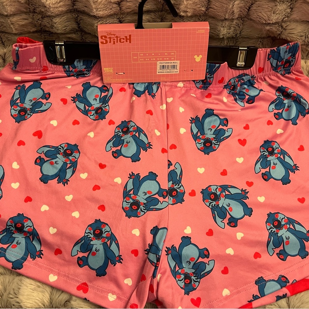 Disney Stitch Boyfriend Boxers 2-Piece Set Women Large - Picture 3 of 13
